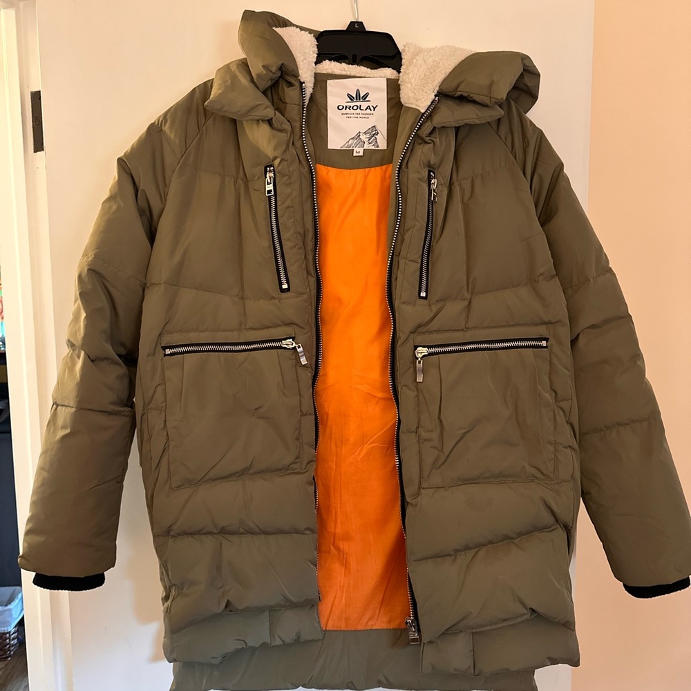 Orolay Women's Olive Puffer Jacket